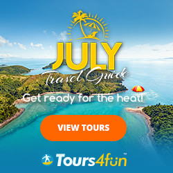 Get Ready for the Heat!  Check our Tours4Fun's July Travel Guide!