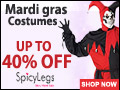 Buy Mardi Gras Costumes at up to 40% Off only at SpicyLegs.com