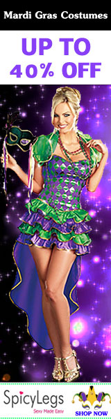Buy Mardi Gras Costumes at up to 40% Off only at SpicyLegs.com