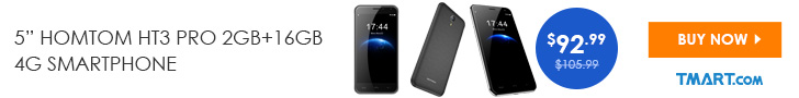 Cell Phone Sale - $92.99 for HOMTOM HT3 Pro 5" GB+16GB 4G Smartphone
