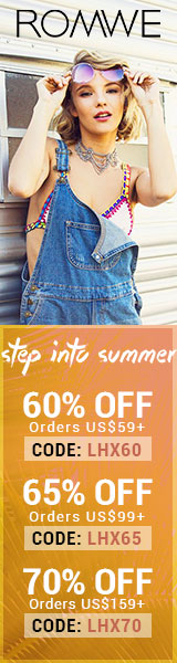 Save 70% off orders $159+ at ROMWE.com with promocode LHX70! Sale ends 5/29