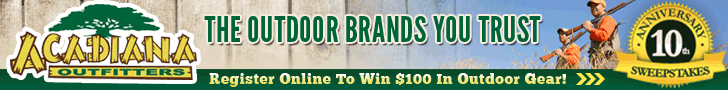 Name brand hunting and fishing gear from Acadiana Outfitters