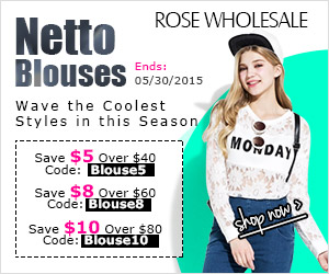 Women's Blouses Sale: Save Up to $10 at Rosewholesale! (Ends: 05/30/2015)