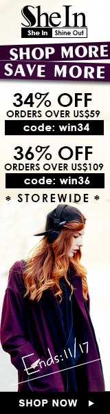 Save up to 36% off orders $109+ at SheIn.com! Click for details – ends 11/17