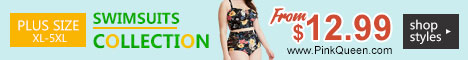 Plus Size Swimwear at PinkQueen.com