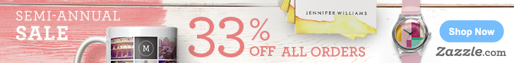 33% off all orders on Zazzle.com