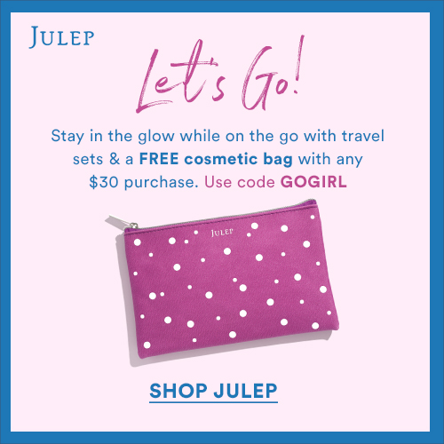 Let's Go! FREE cosmetic bag with any $30 pu