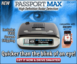 Passport Max, high definition rader, quicker than the blink of an eye from EscortRadar.com