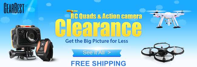 Free Shipping + UP to 65% OFF: RC Quadcopters and Action Cameras Clearance