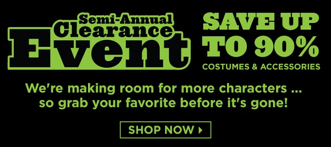 BuyCostumes Semi-Annual Clearance Sale