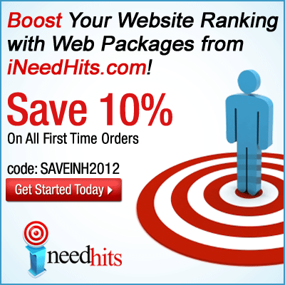 Drive 1,000's of Targeted Visitors to YOUR site with iNeedHits.com! Shop Now!