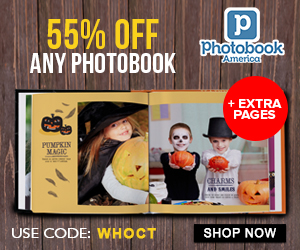 55% OFF Photobooks + Extra 55% OFF additional pages & accessories. Use code: WHOCT