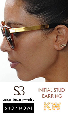 Sugar Bean Jewelry - initial Stud Earring