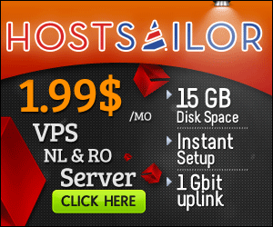 HostSailor VPS Plans Starting At 1.99$