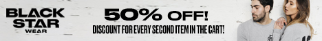 DISCOUNT FOR EVERY SECOND ITEM IN THE CART!