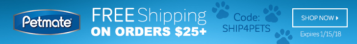 Free Ship on $25+ with code SHIP4PETS at Petmate.com (ends 1/15/18)