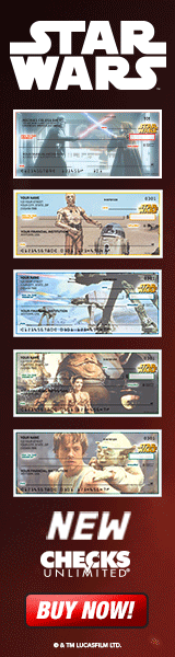 Girly Checks Star Wars Personal Checks