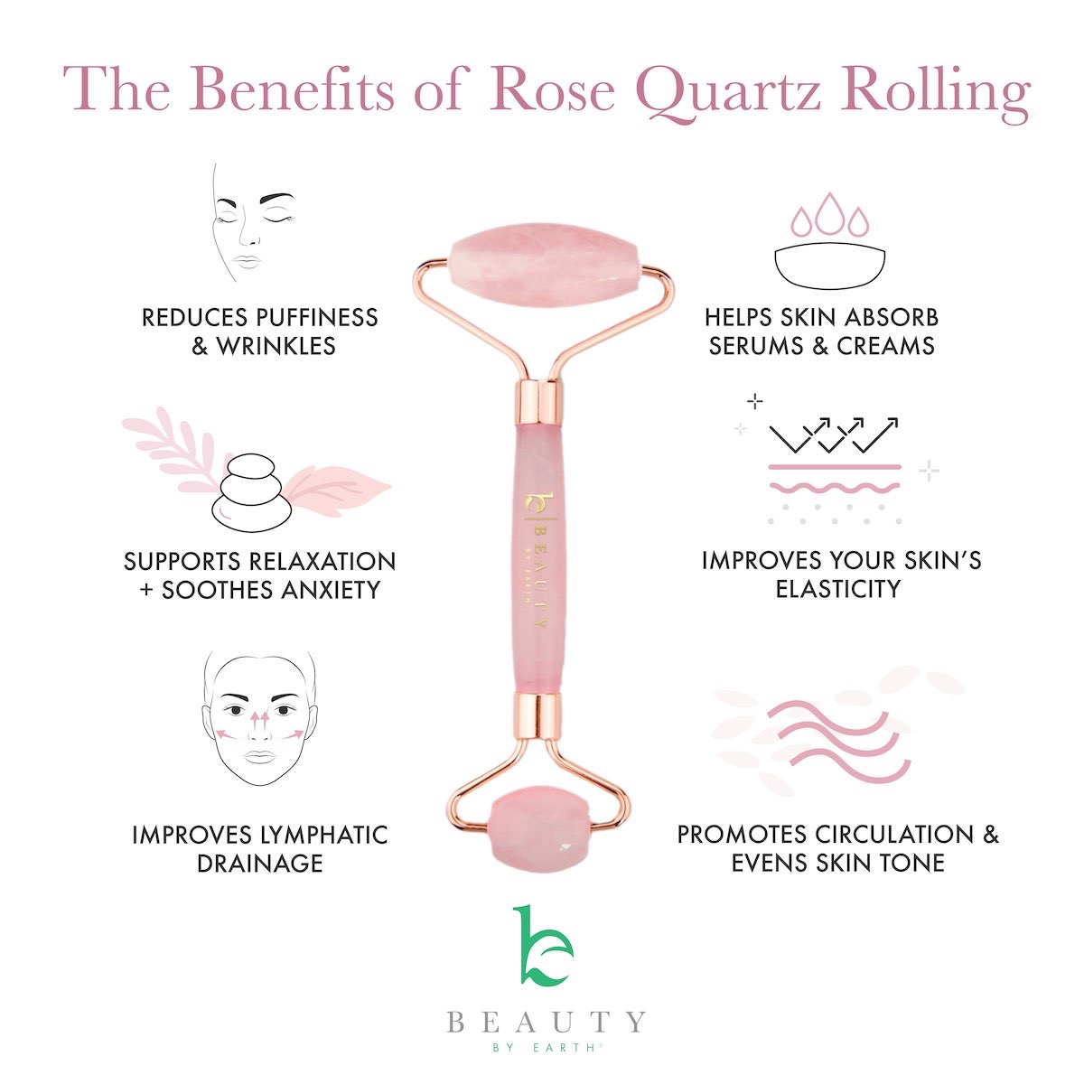 Shop Rose Quartz Roller at BeautyByEarth.com