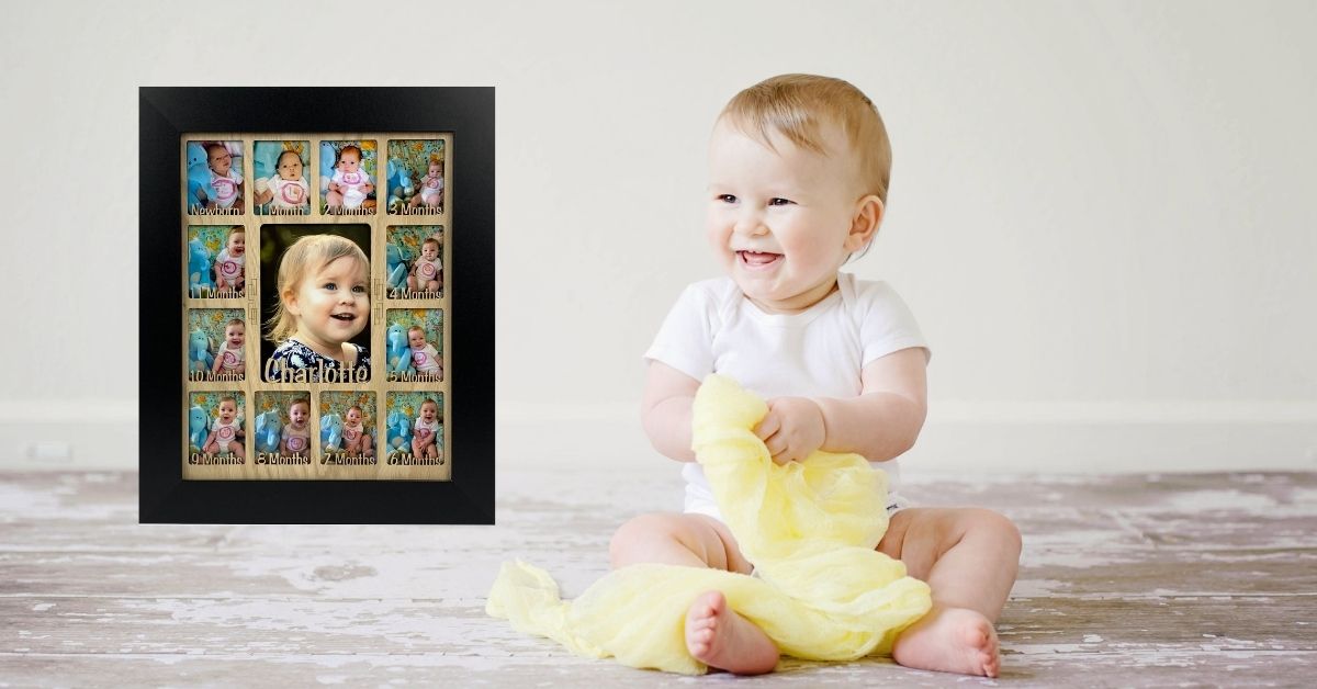 Personalized Baby First Year Picture Frame