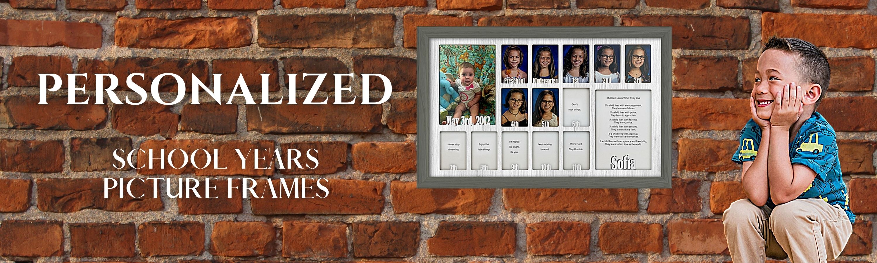 Personalized School Years Picture Frame 12x20