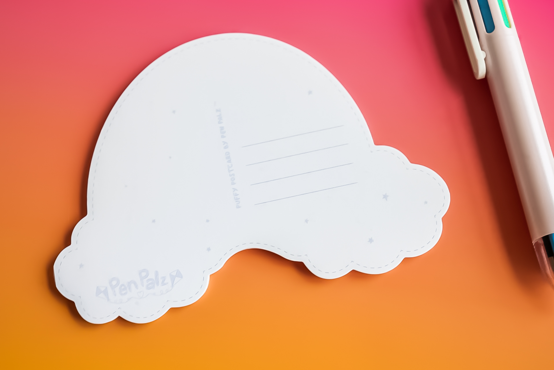 There is nothing more beautiful than friendship.  Surprise your friends by mail with this candy-colored puffy rainbow, showing them just how special they are. Also available in box sets of 3. Send with love and make it puffy!