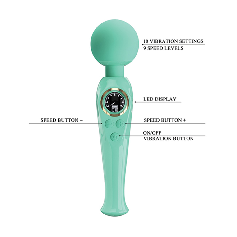 Ltd - 15% Pretty Love Skylar Wand Vibrator with LED Digital Display