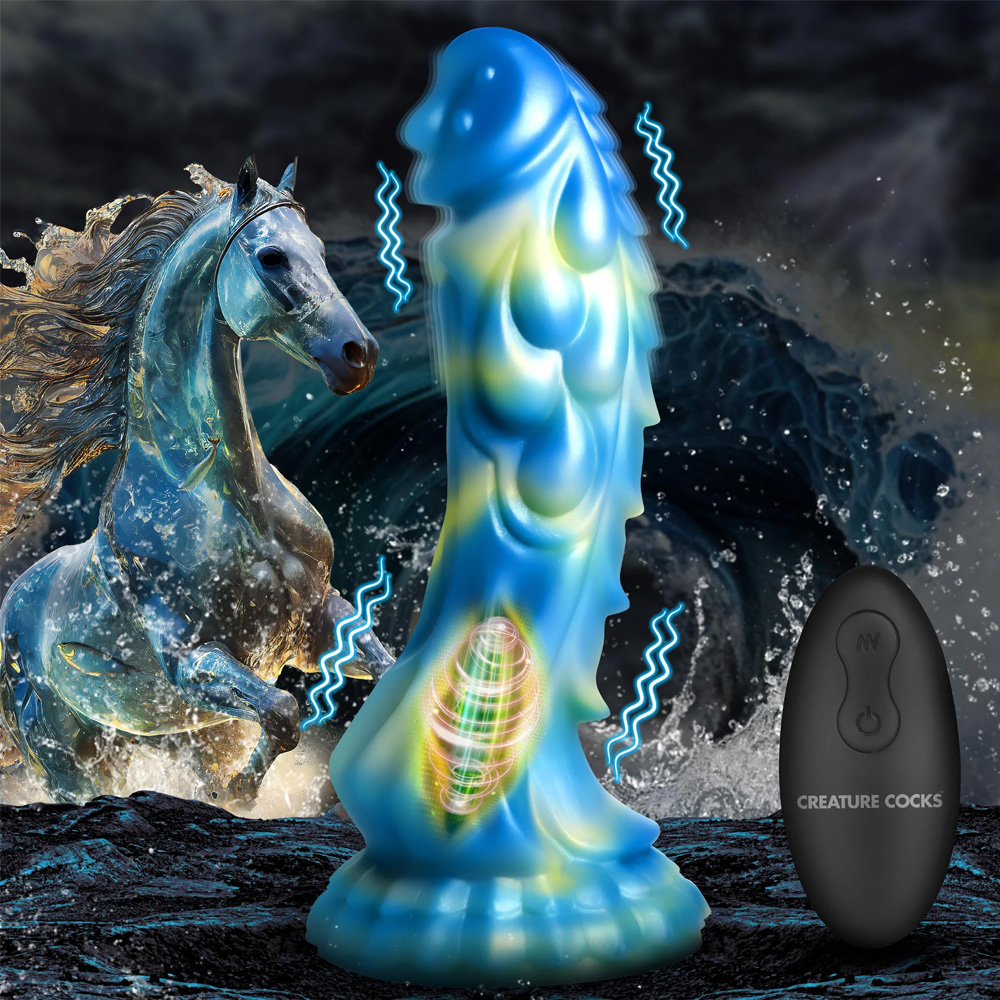 Ltd - 15% Creature Cocks Sea Stallion Vibrating Fantasy Dildo with Remote