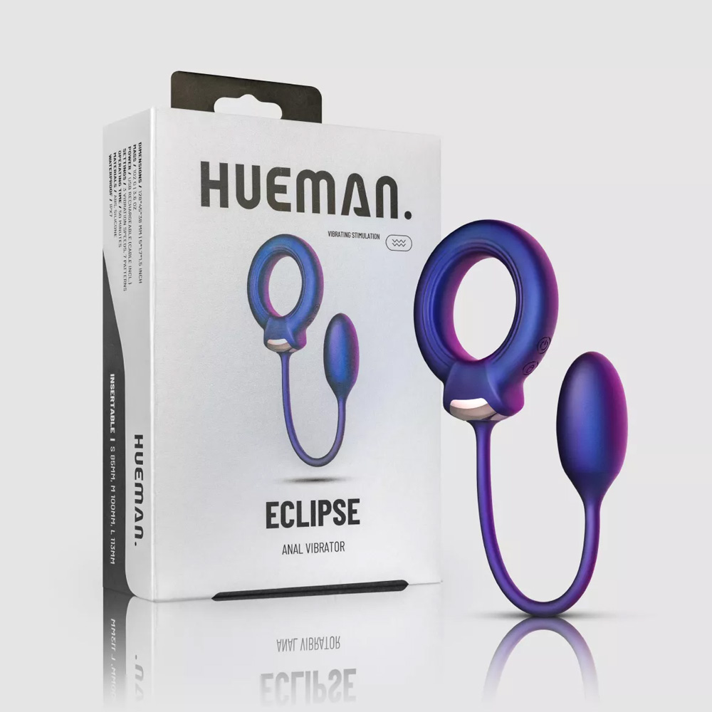 Ltd - 15% Hueman Solar Vibrating Cock Ring with Anal Ball Plug