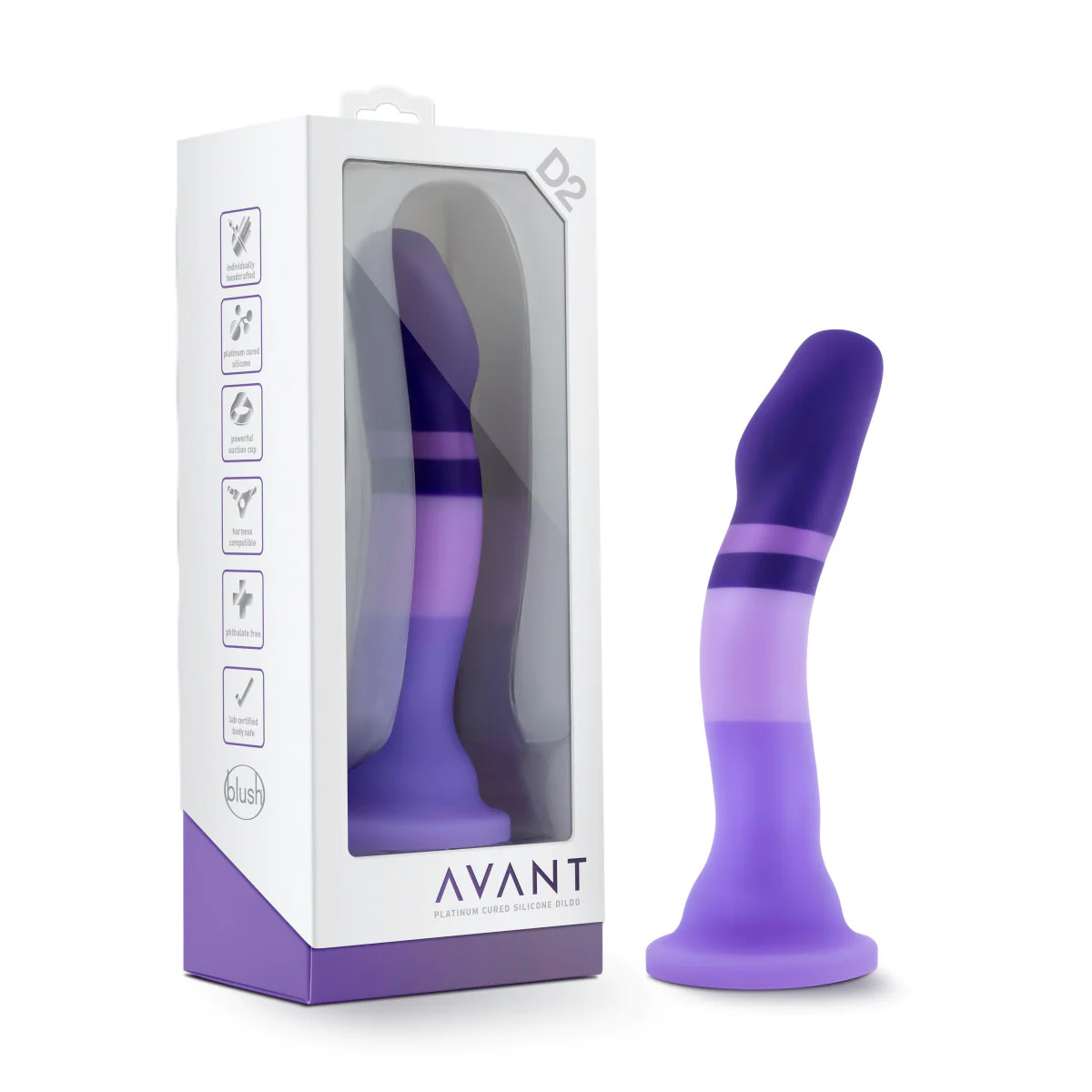 Ltd - 20% Avant D2 Artisan 7 Inch Curved G-Spot Dildo with Suction Cup