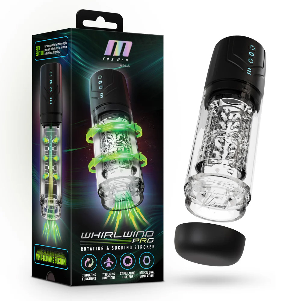 Ltd - 20% Blush M for Men Whirlwind Pro Stroker Automatic Masturbator