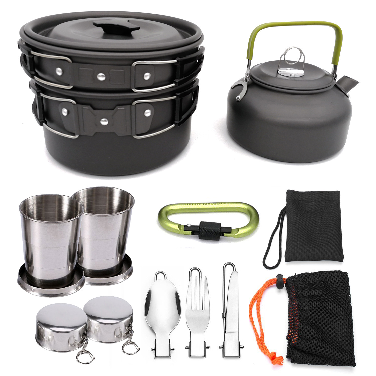1 Set Outdoor Cooking Pots Pans Camping Cookware P