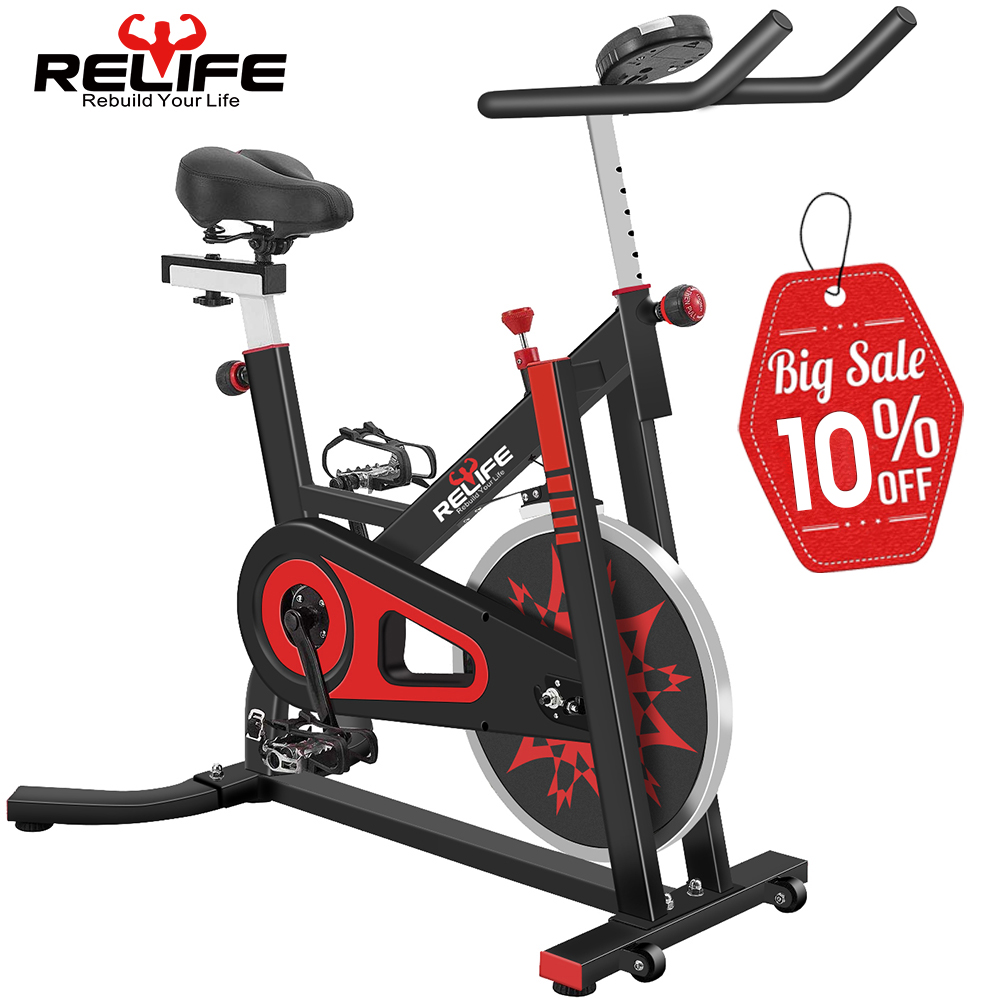 10%OFF RELIFE Stationary Cardio Workout Indoor Cycling Exercise Bike For Home