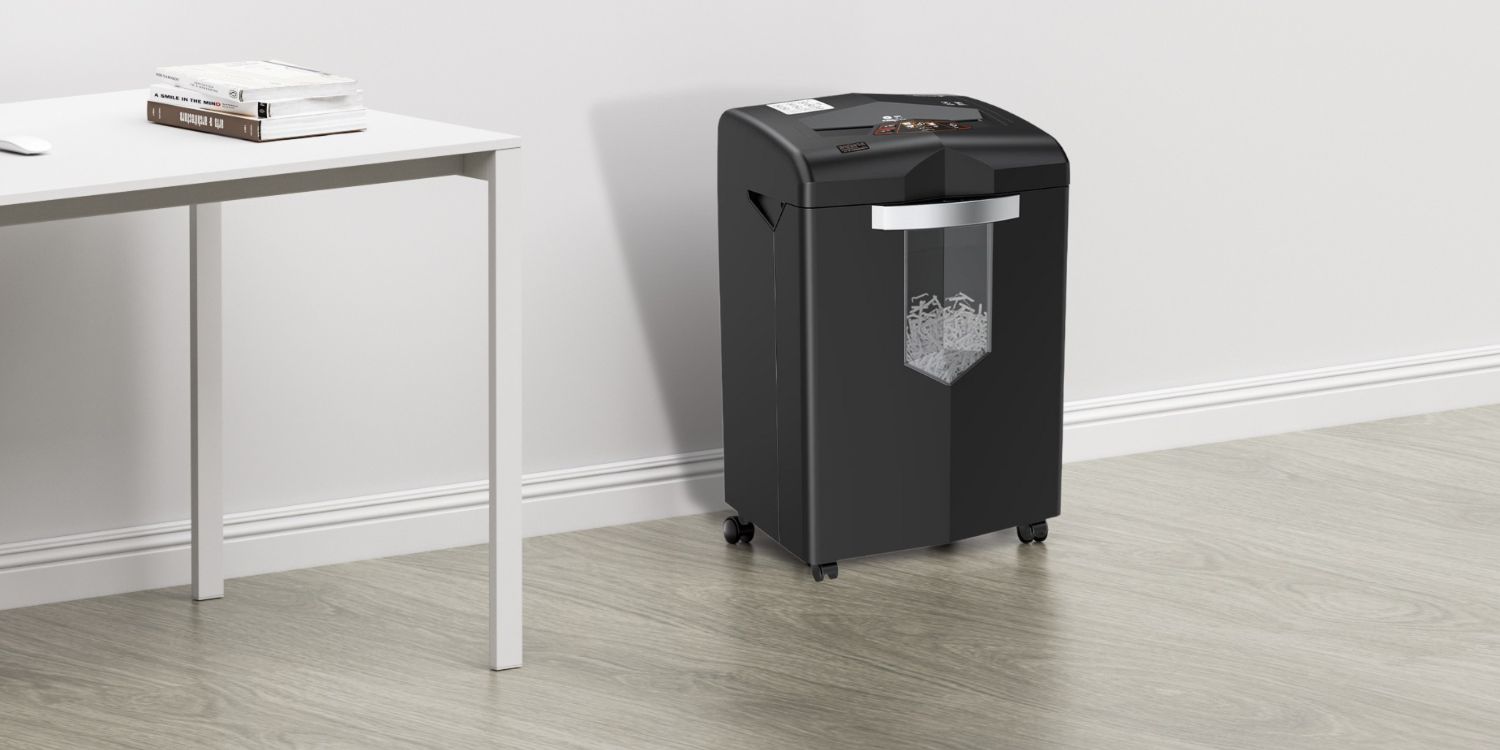 Bonsaii 58 dB Ultra Quiet Heavy Duty Paper Shredder with 7 gallons pull-out wastebasket