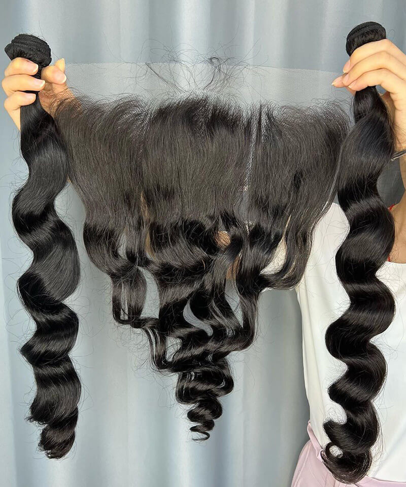 toseehair.com - Two Bundles With 13X6 Lace Closure