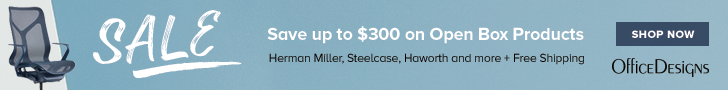 Save up to $300 on Open Box Products from Herman Miller, Steelcase, Haworth and more while supplies last! Plus Free Shipping