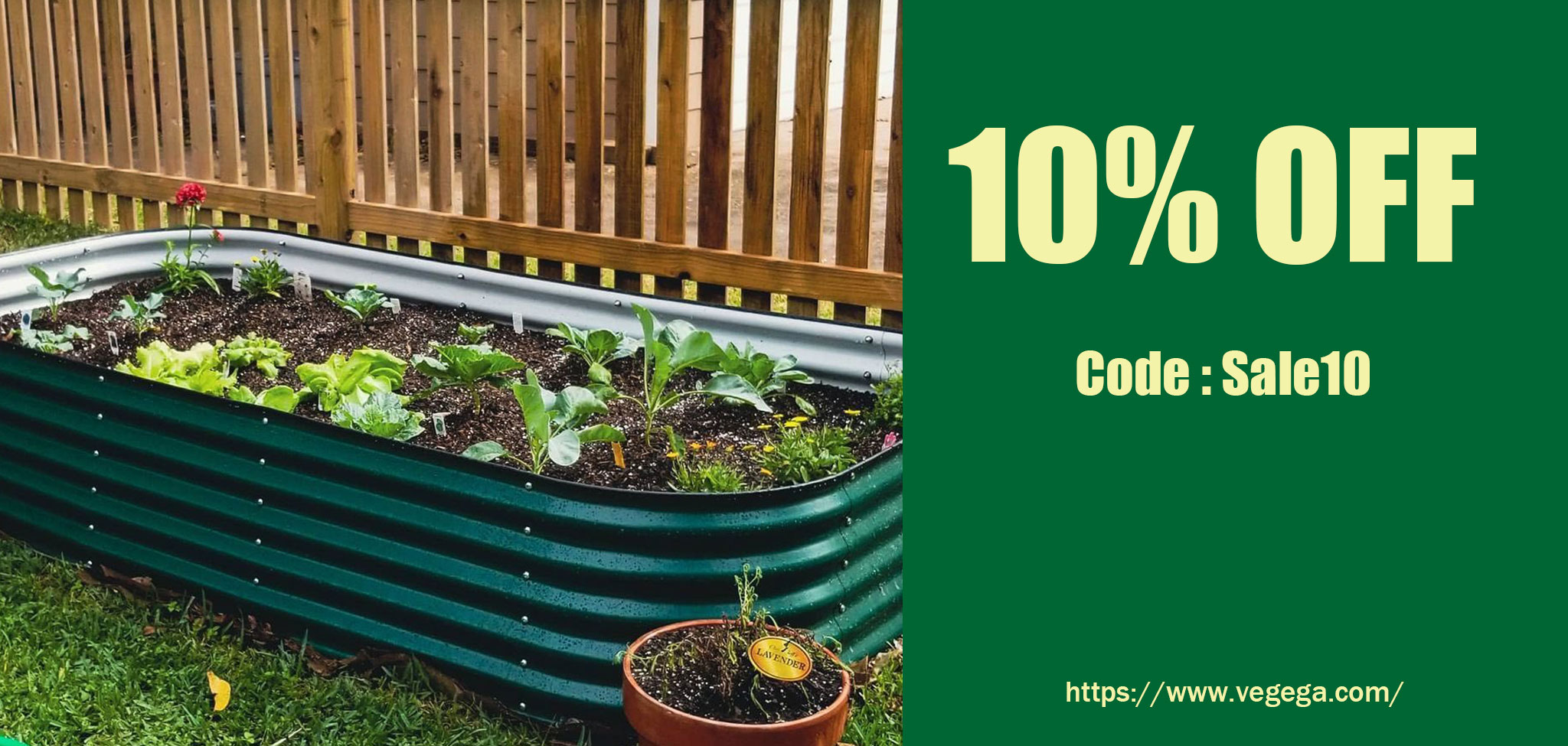 Vegega.com - Vegega Metal Raisen Garden Bed
