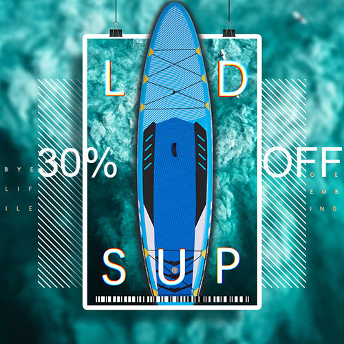30% off for Paddle board Blue