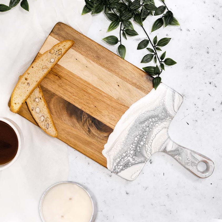 Medium Acacia Cheese Boards Marble