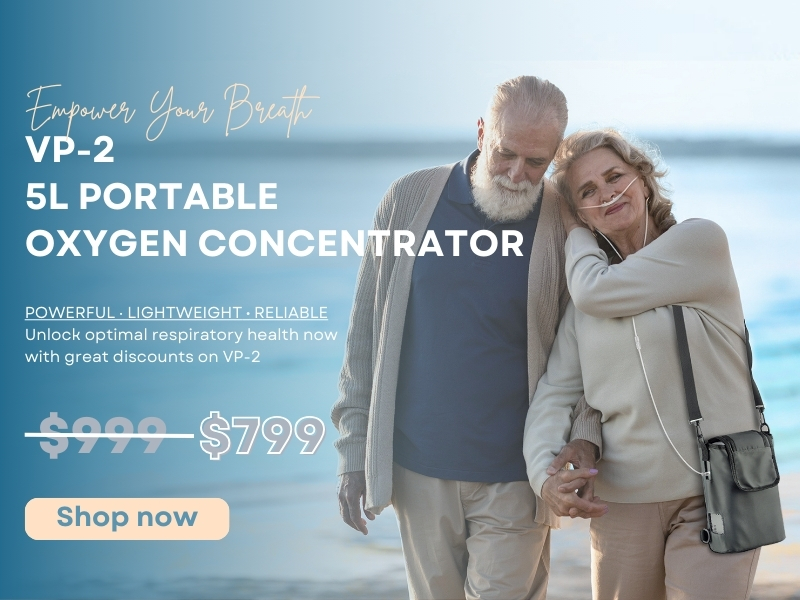 Get $200 discount on VP-2 5L Portable Oxygen Concentrator