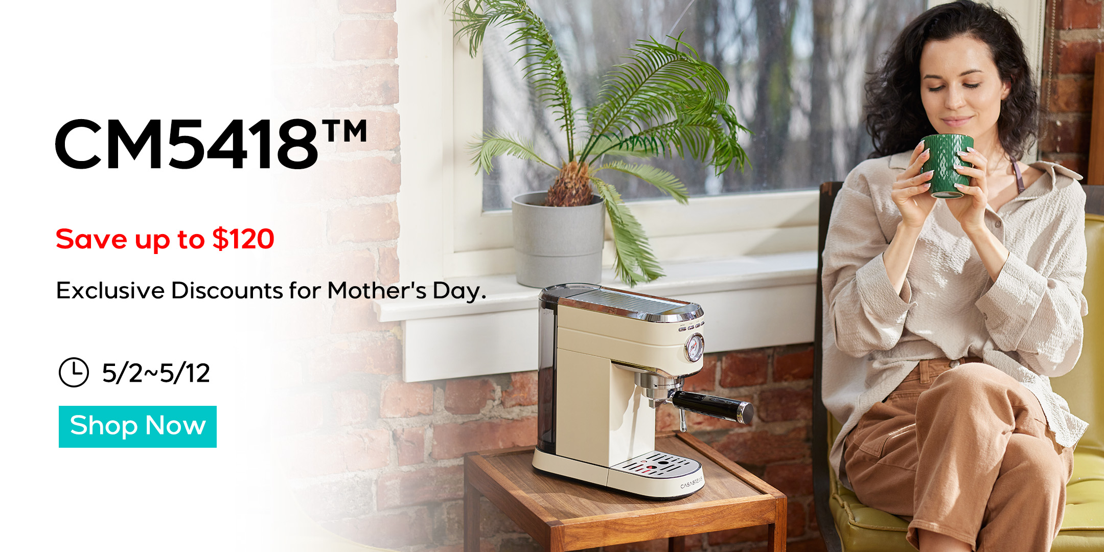 Casabrews Mother's day Deal CM5418 Espresso Machine 