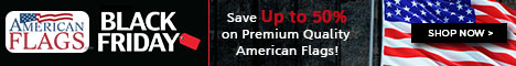 Americanflags.com Save Upto 50% OFF on Premium American Flags during Black Friday