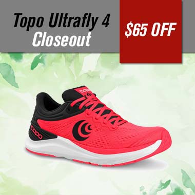 TOPO Men's Ultrafly 4 Red/Black Shoes at unbeatable price. Grab your pair!