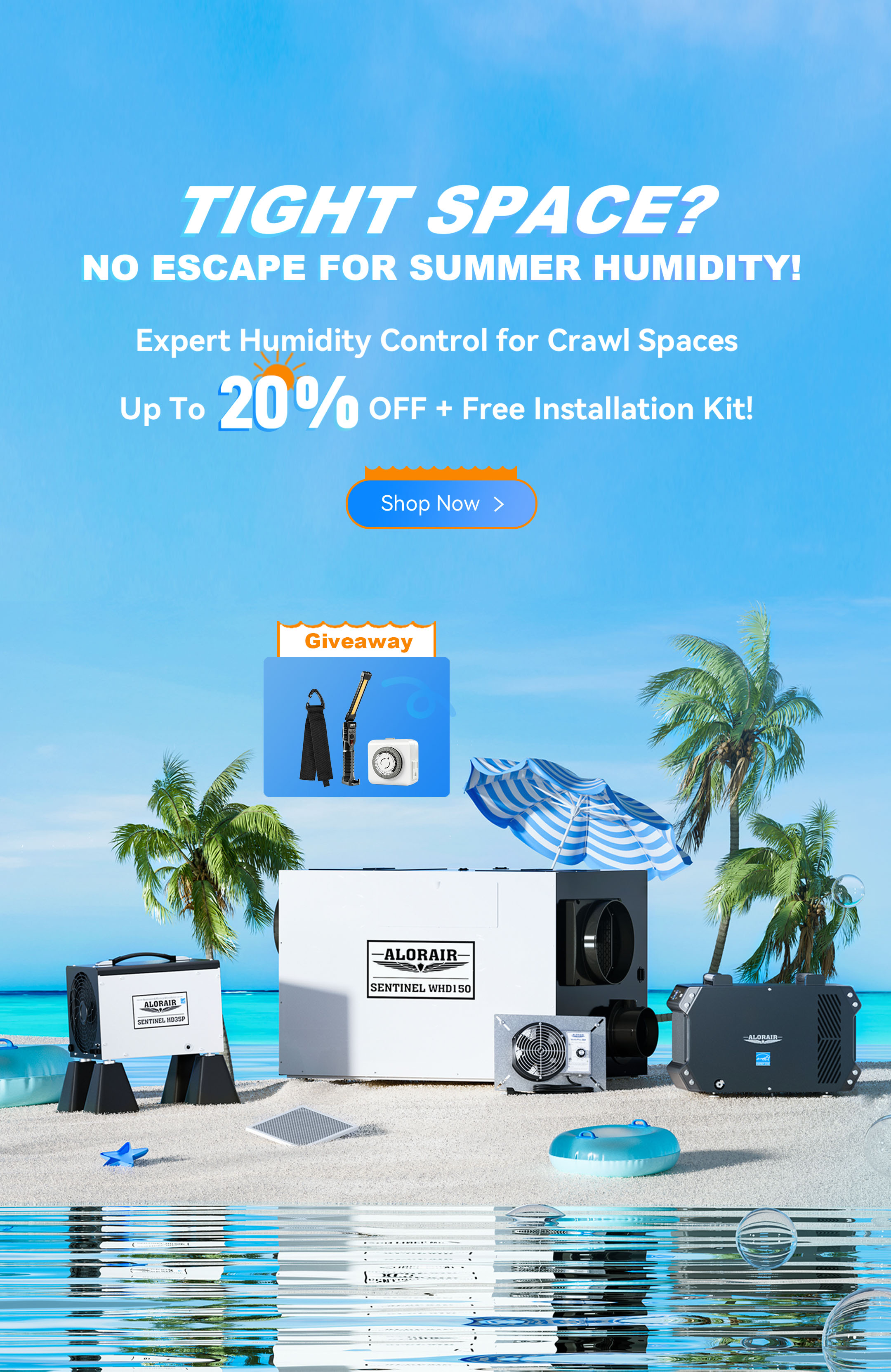 Up to 20% Off Aloraircrawlspace summer sale