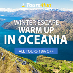Winter Escape to Oceania Promo: All Tours 18% Off