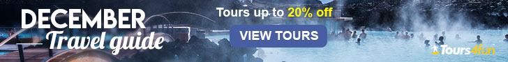 The December Travel Guide is here! Maximize your Holiday Adventures with up to 20% off trips at Tours4Fun.com!
