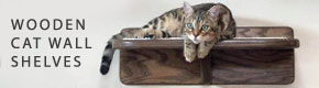 Wooden Cat Wall Shelves