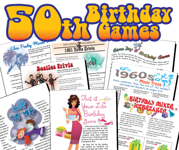 50th Birthday Party Games Pack