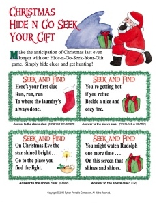 Christmas Scavenger Hunt Hide and Go Seek Your Gift