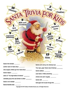 Santa Claus Trivia For Kids