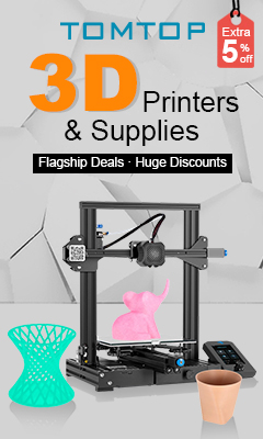 Huge Discount for 3D Printers &amp; Supplies @tomtop.com